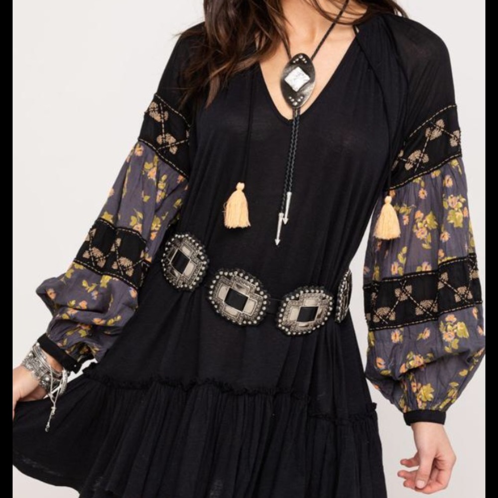 NEW Free People Mix It Up Tunic Black Small